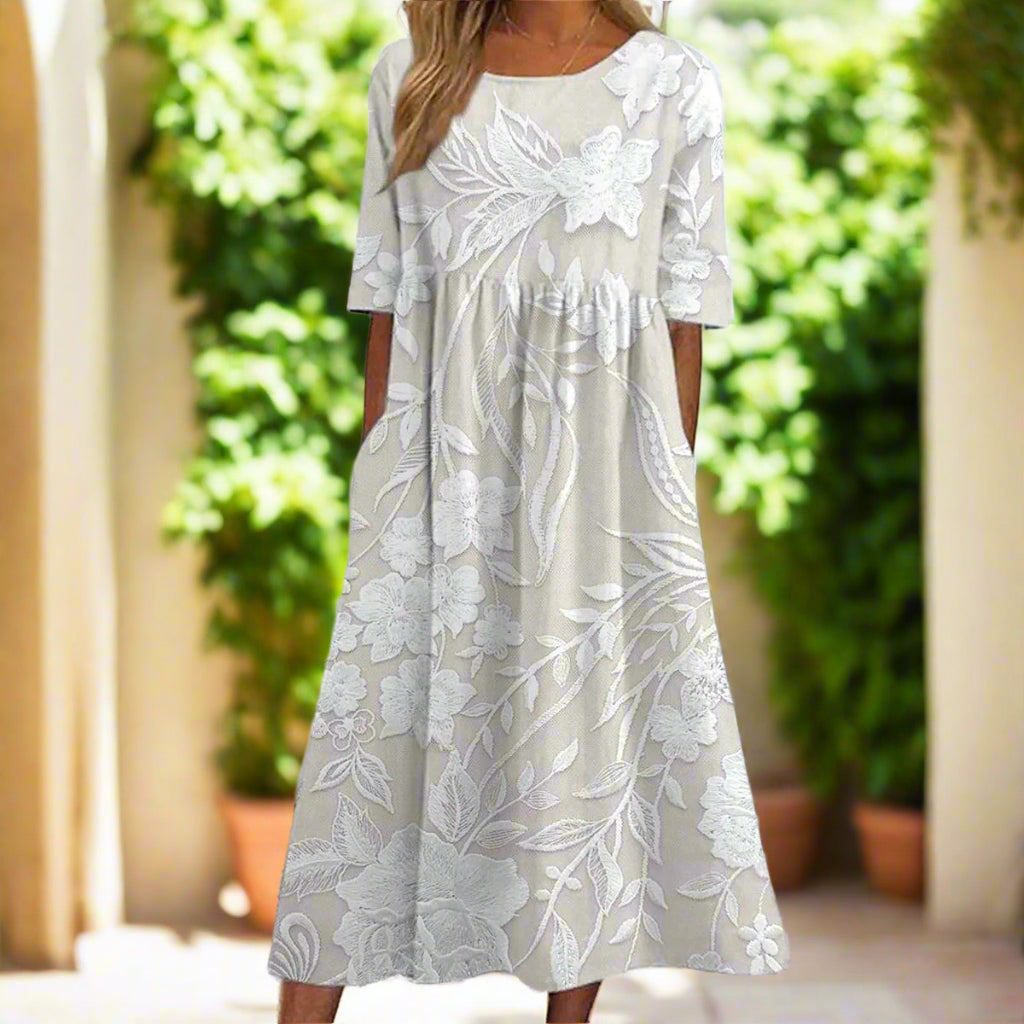 Virva™ | Quiet Bloom Midi Dress
