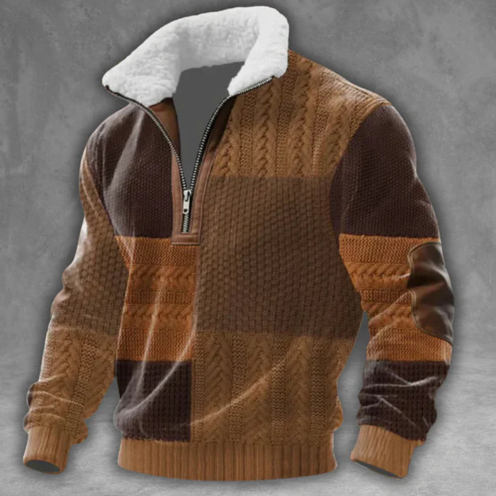 Laurence™ | Stylish Collar Half-Zip Sweater