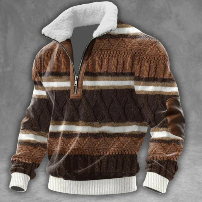 Laurence™ | Stylish Collar Half-Zip Sweater