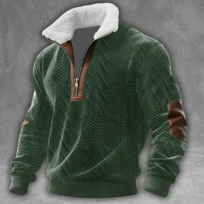 Laurence™ | Stylish Collar Half-Zip Sweater