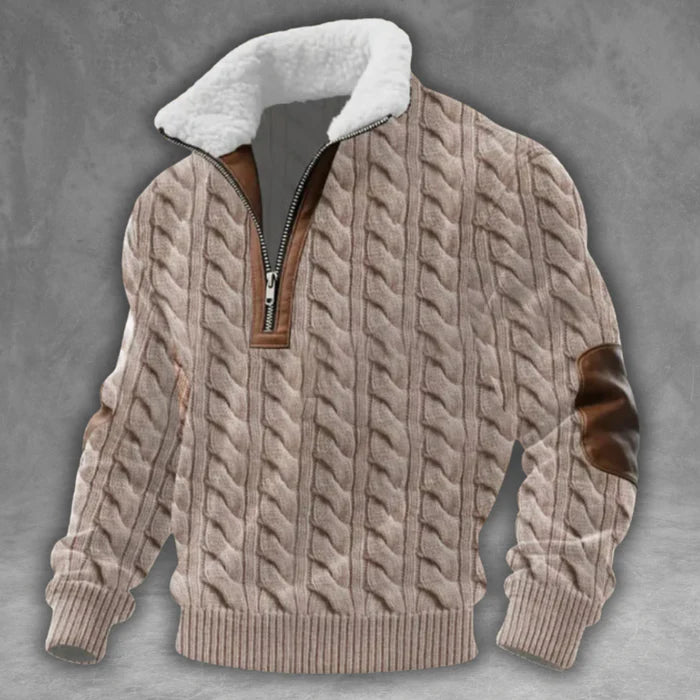 Laurence™ | Stylish Collar Half-Zip Sweater