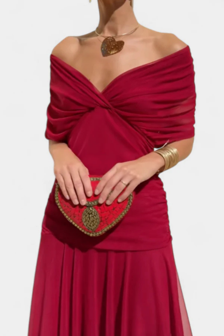 Sorelyn™ | Elegant V-Neck Flowing Dress