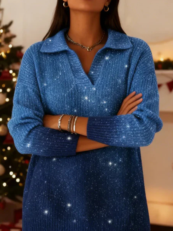 Serelise™ | Glittery Ombre Knit Sweater