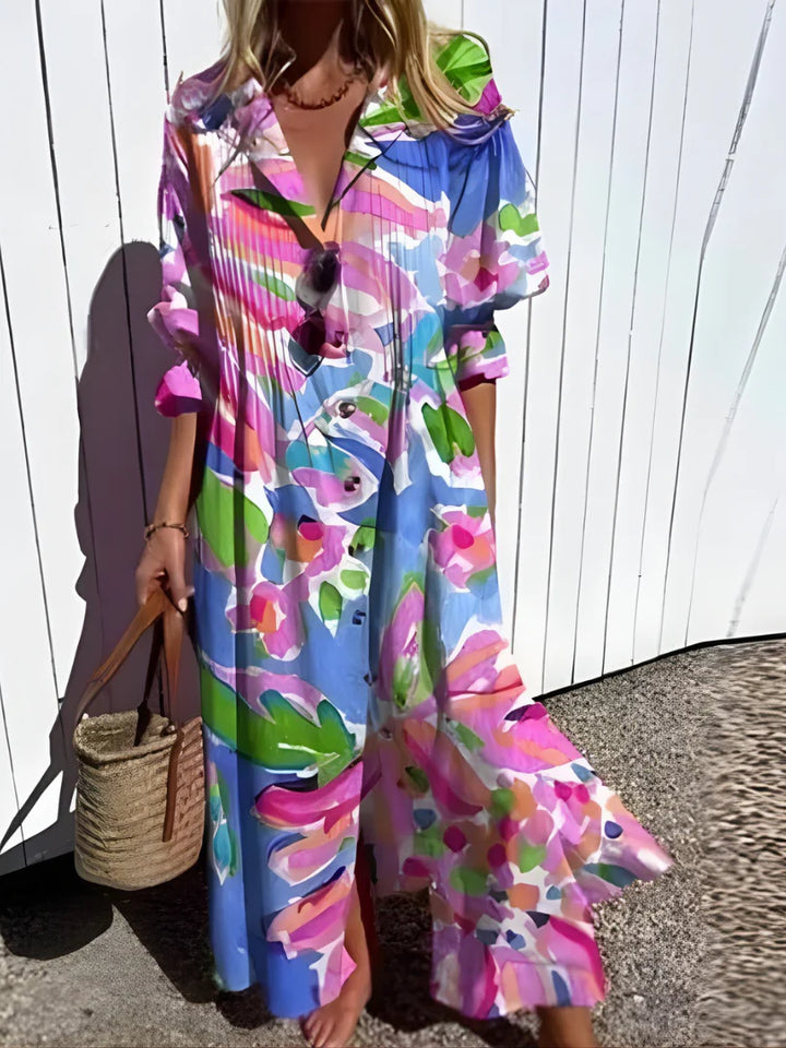 Welina™ | Artistic Pattern Flow Dress
