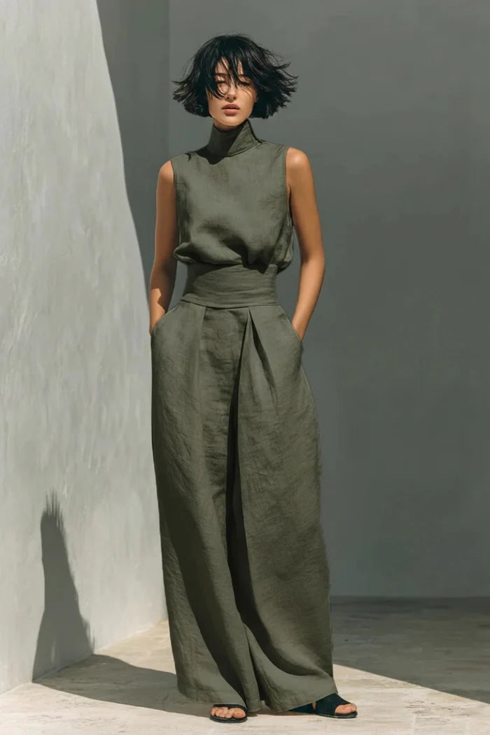 Fannie™ | Sleeveless High-Neck Jumpsuit