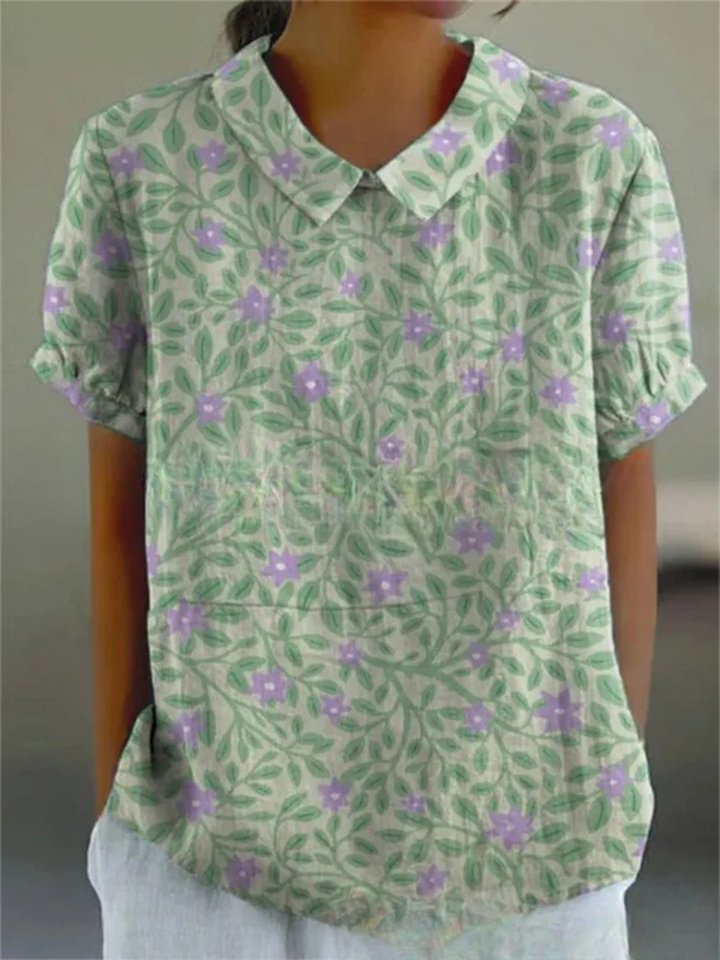 Mireya™ | Vintage Flower Print Shirt