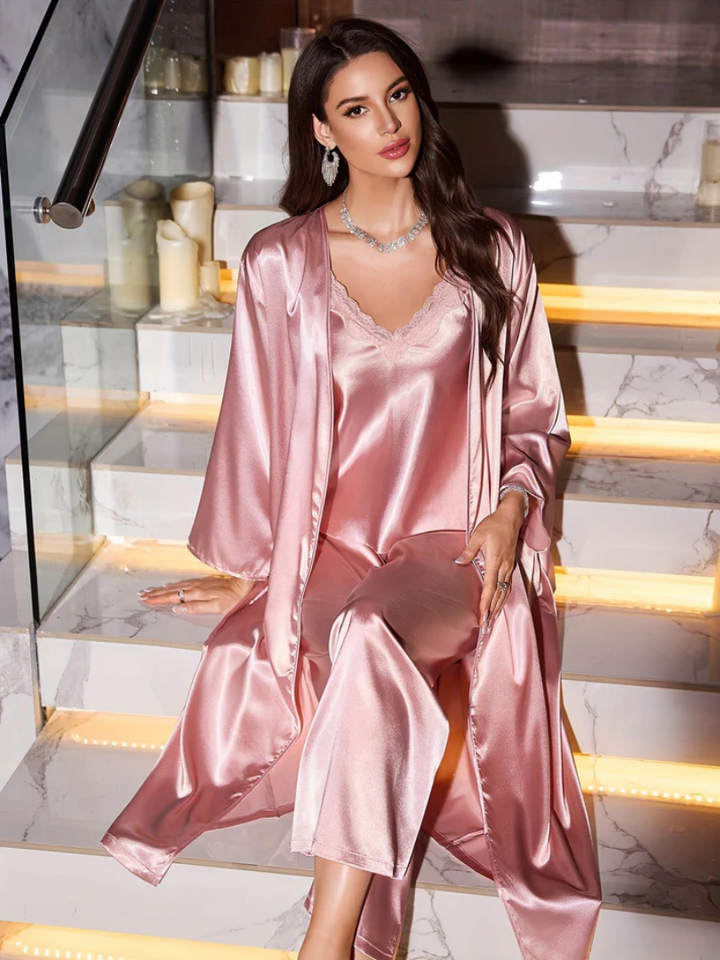 Norvynne™ | 3-piece Satin Nightwear Set
