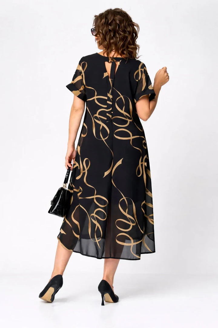Elara V-Neck Midi Dress