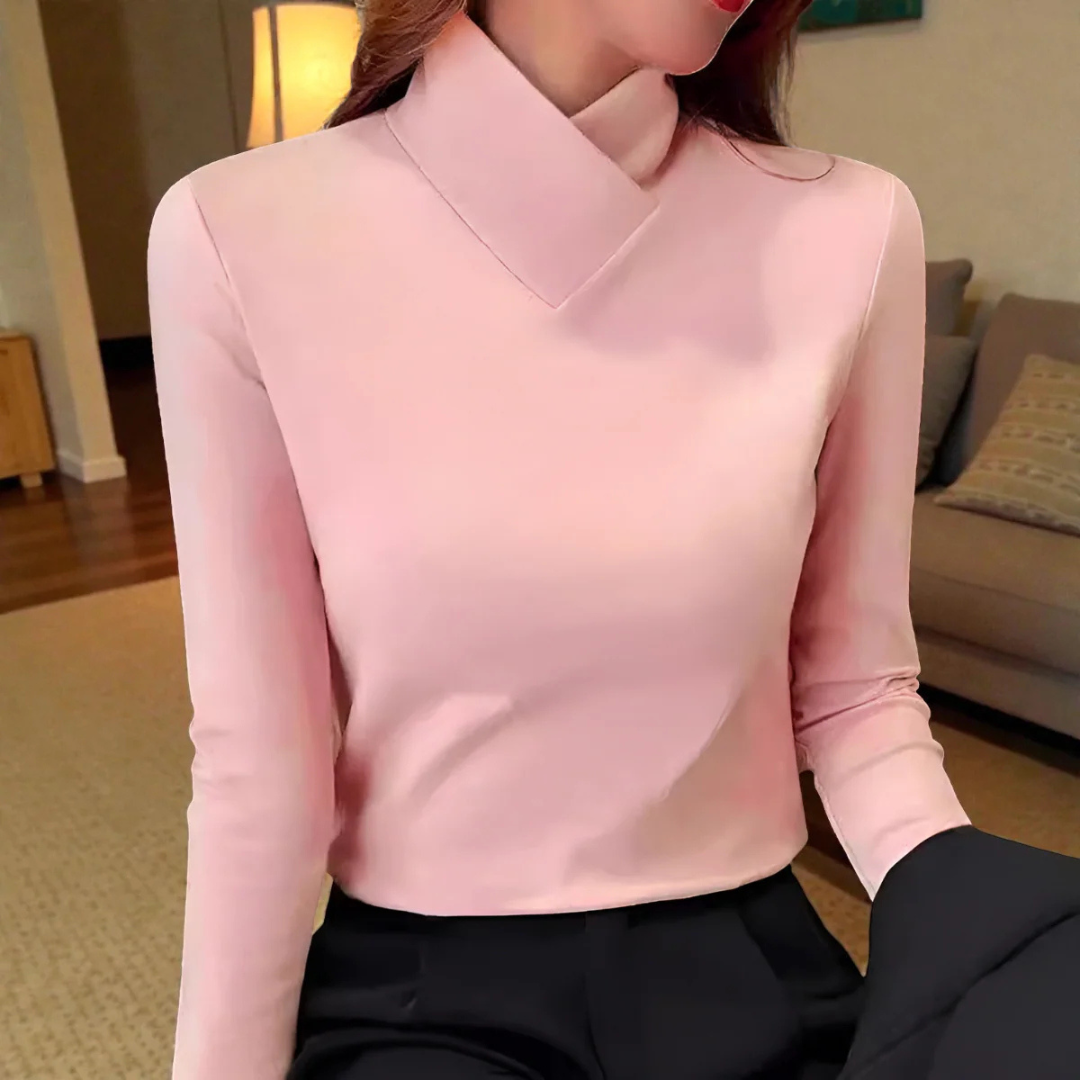 Emavira™ | Chic Structured Turtleneck Top