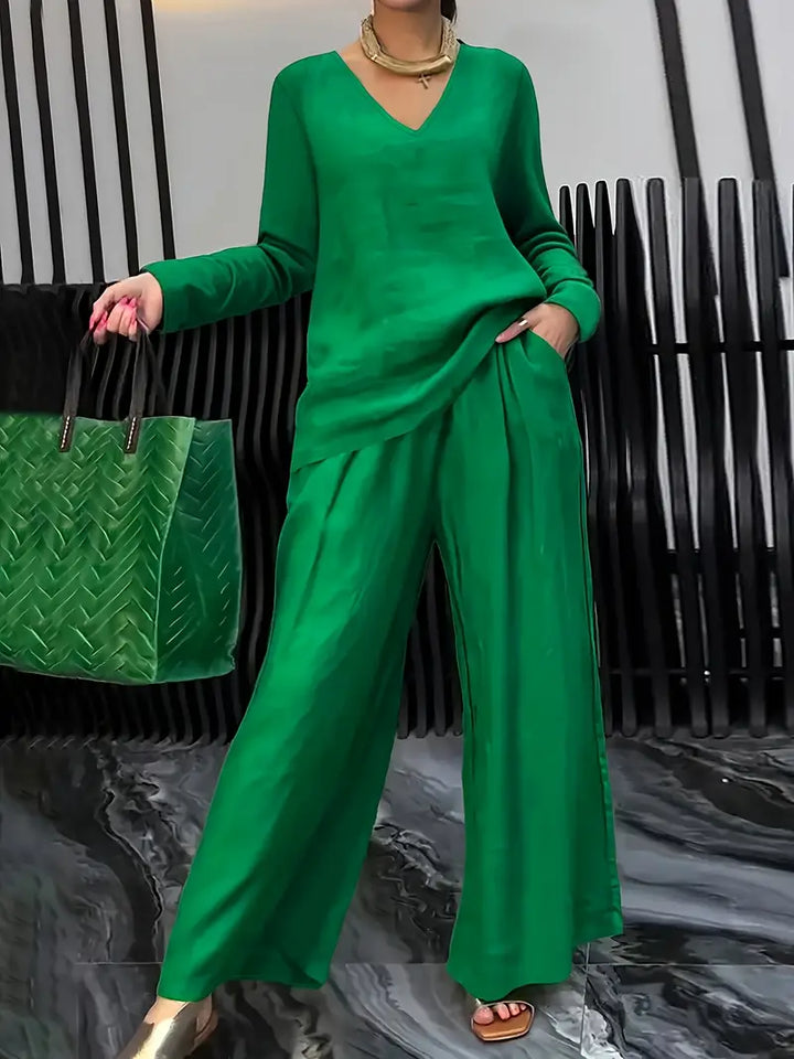 Fidelia™ | Casual Wide-Leg Pantsuit