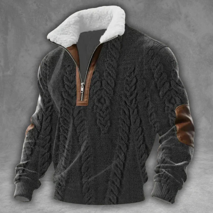 Laurence™ | Stylish Collar Half-Zip Sweater