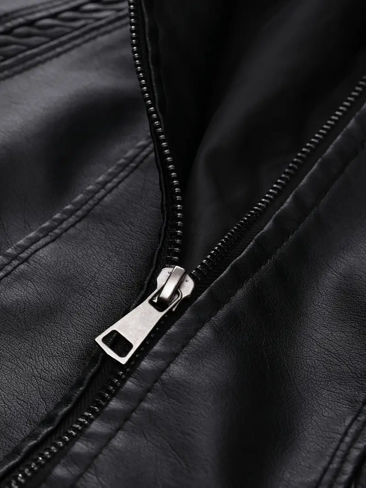 Jorisa™ | Everyday Zippered Leather Jacket