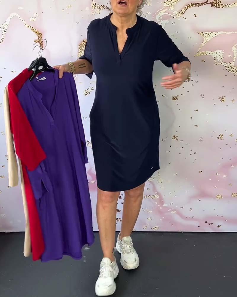 Kirelle™ | V-neck Midi Dress