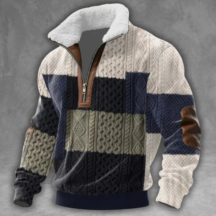 Laurence™ | Stylish Collar Half-Zip Sweater