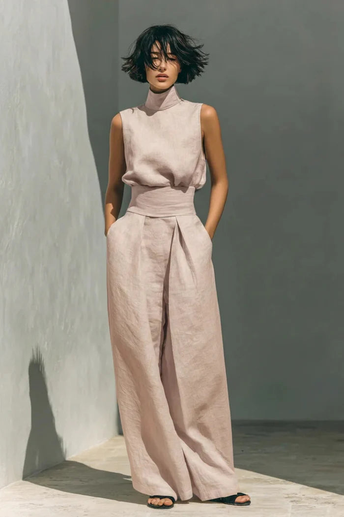 Fannie™ | Sleeveless High-Neck Jumpsuit
