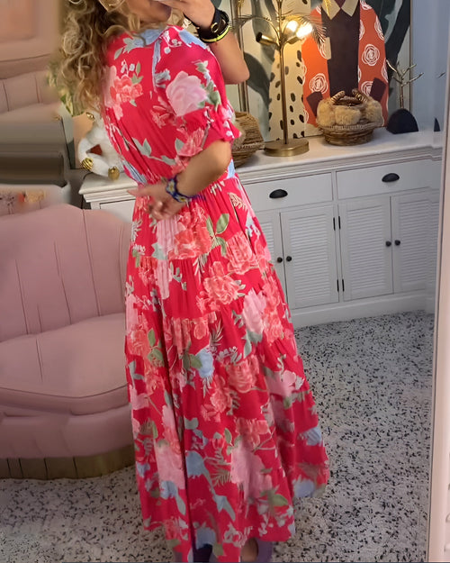 Faelith™ | Floral Print Maxi Dress