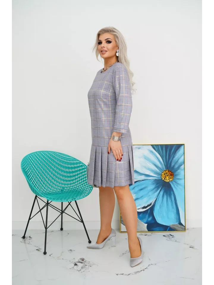 Savelle™ | Plaid Cheque Print Dress