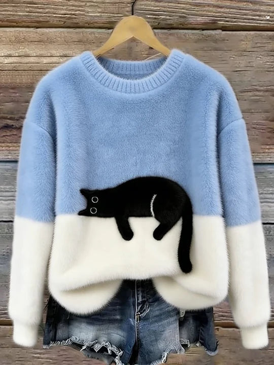 Elsyne™ | Cozy Cat print Sweater