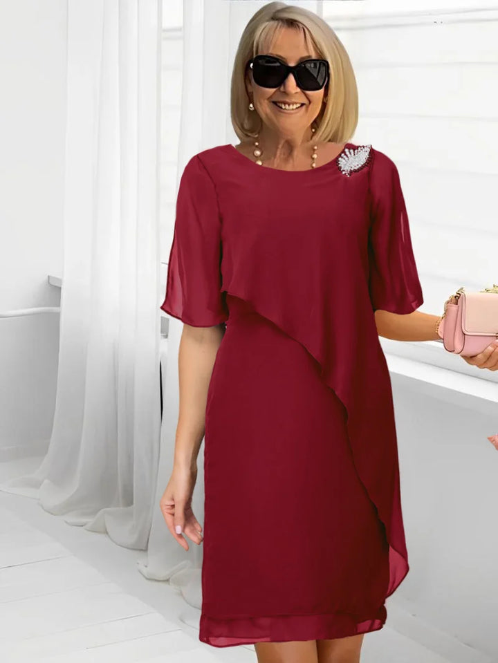 Alureva™ | Draped Bloom Dress