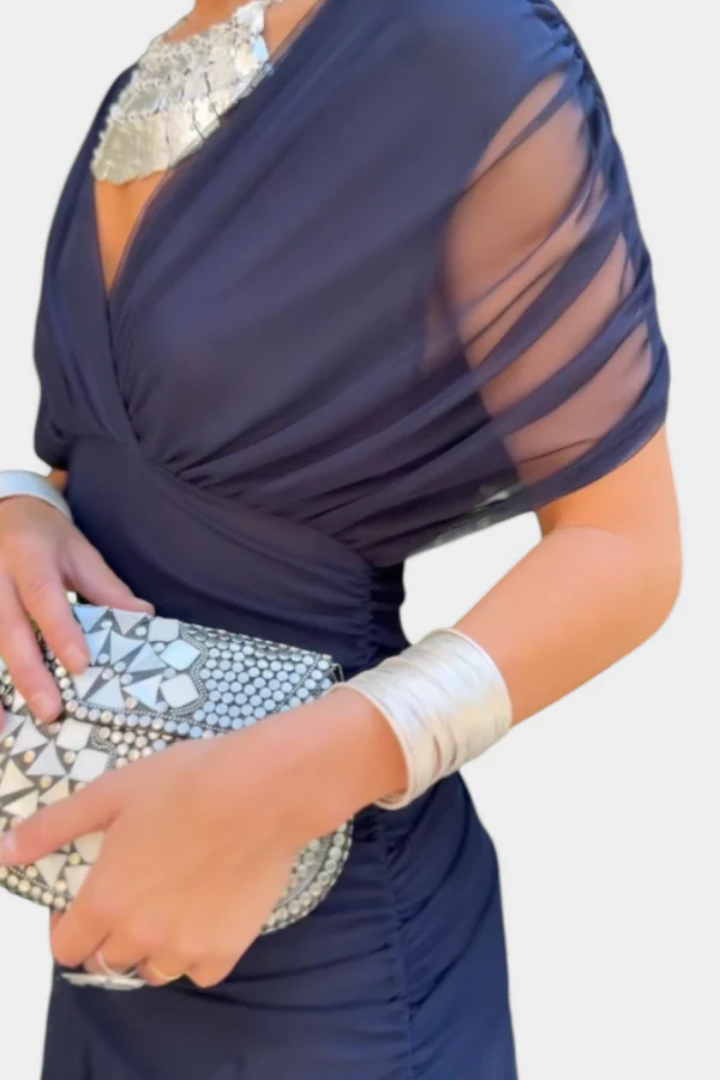 Sorelyn™ | Elegant V-Neck Flowing Dress