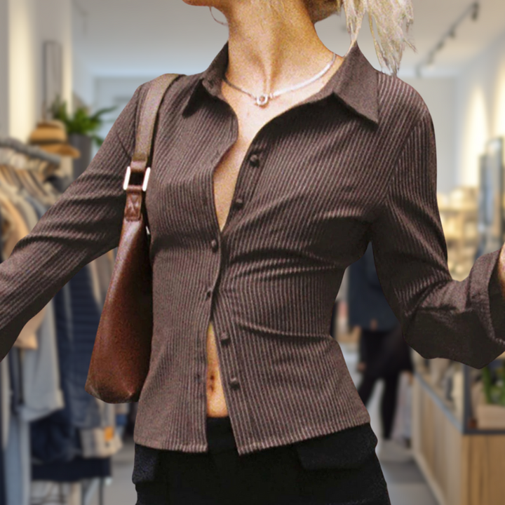 Elodie™ | Klassieke Retro Knopblouse