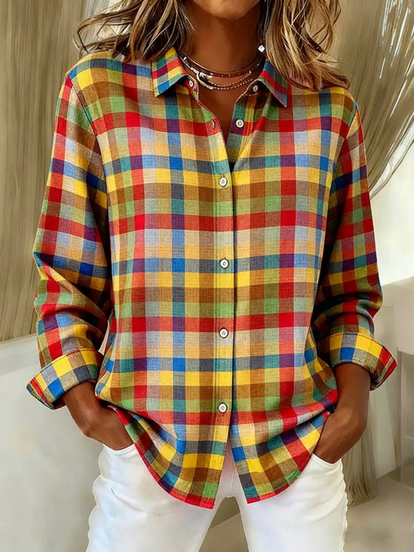 Arvelyn™ | Casual Check Knit Cardigan