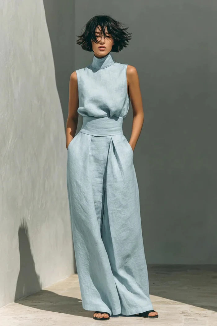 Fannie™ | Sleeveless High-Neck Jumpsuit