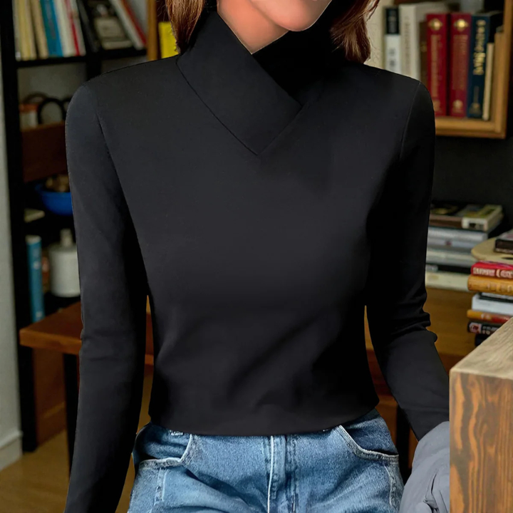 Emavira™ | Chic Structured Turtleneck Top