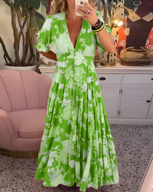 Faelith™ | Floral Print Maxi Dress