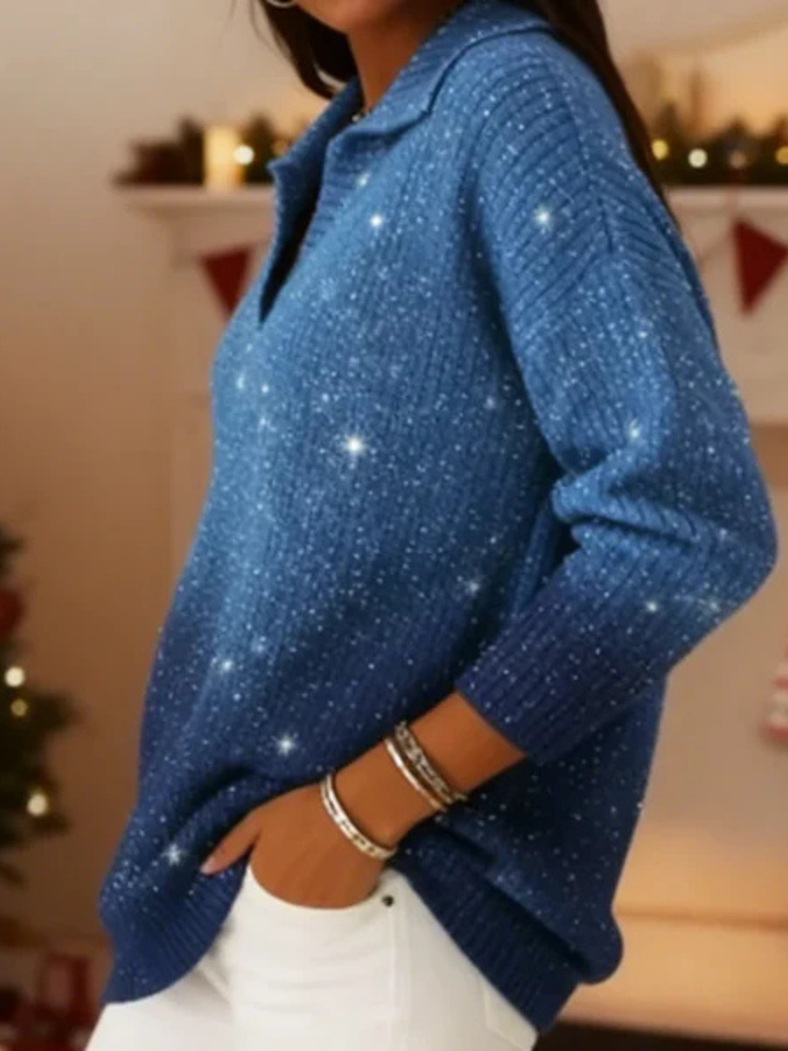 Serelise™ | Glittery Ombre Knit Sweater