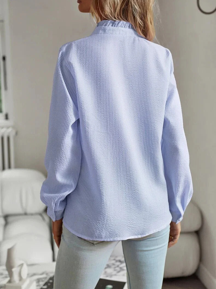 Fynessa™ | Elegant Ruffle Collar Blouse