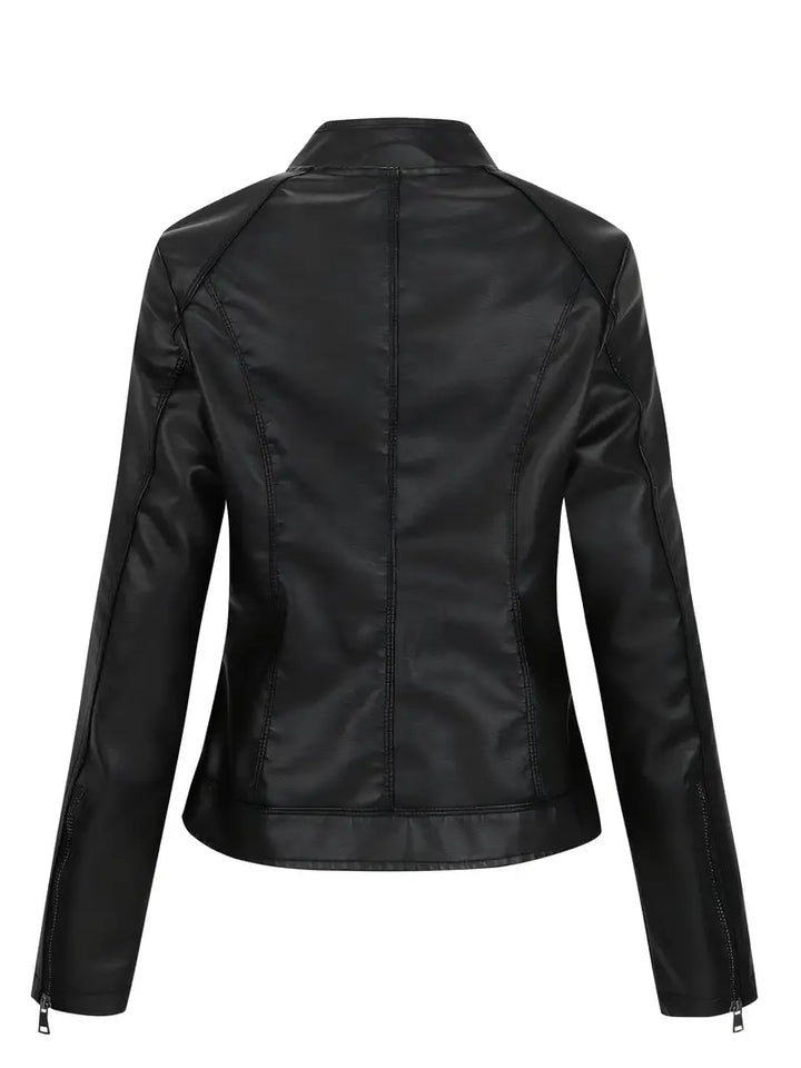 Jorisa™ | Everyday Zippered Leather Jacket
