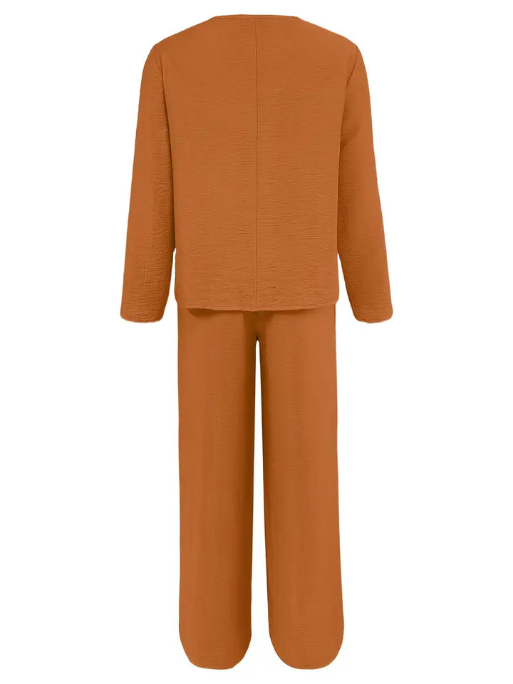 Fidelia™ | Casual Wide-Leg Pantsuit
