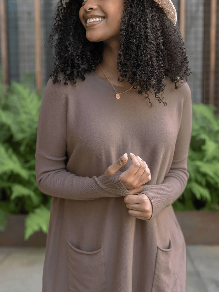 🎁Hot Sale 50% OFF⏳LONG SLEEVE THUMBHOLE SWEATER POCKET TUNIC