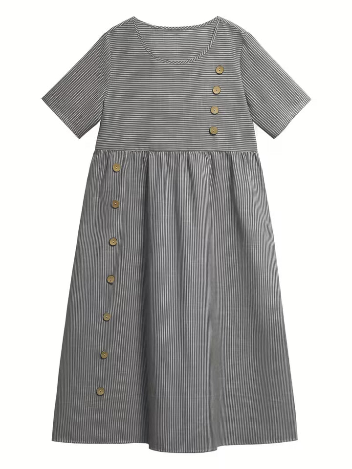 Myrren™ | Round-neck Striped Dress