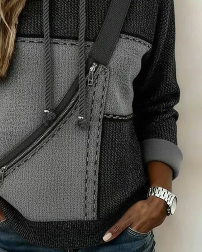 Cirexa™ | Color-Block Hooded Knit Pullover