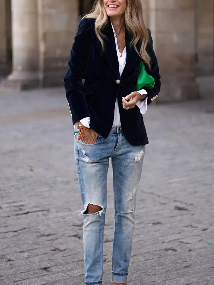 Florina™ | Classic Velvet Blazer