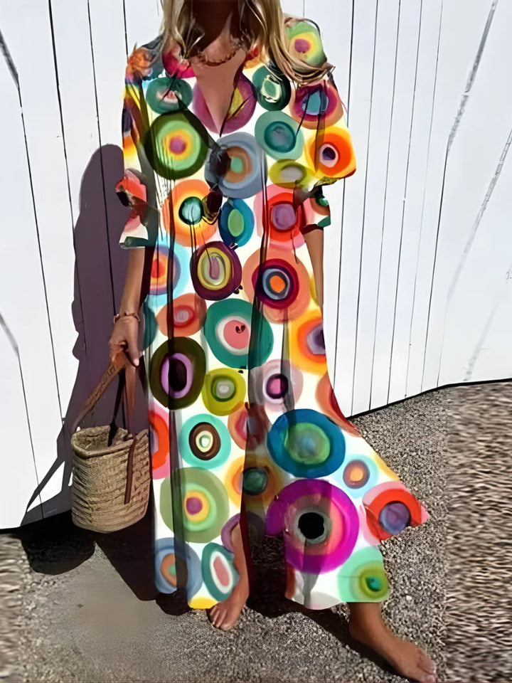 Welina™ | Artistic Pattern Flow Dress