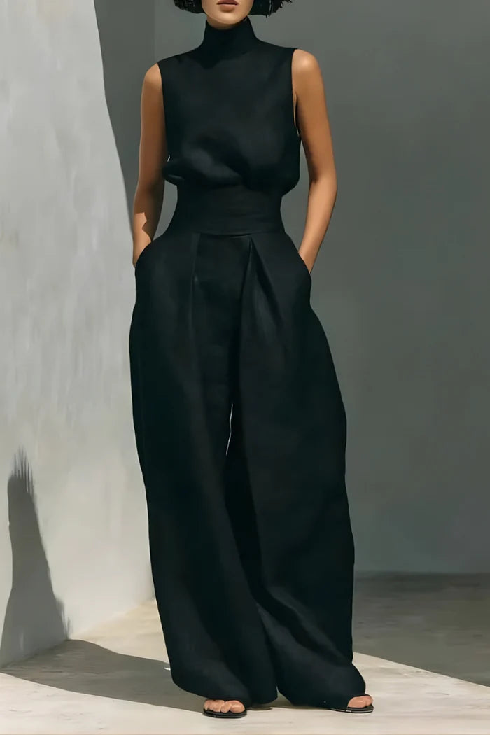 Fannie™ | Sleeveless High-Neck Jumpsuit