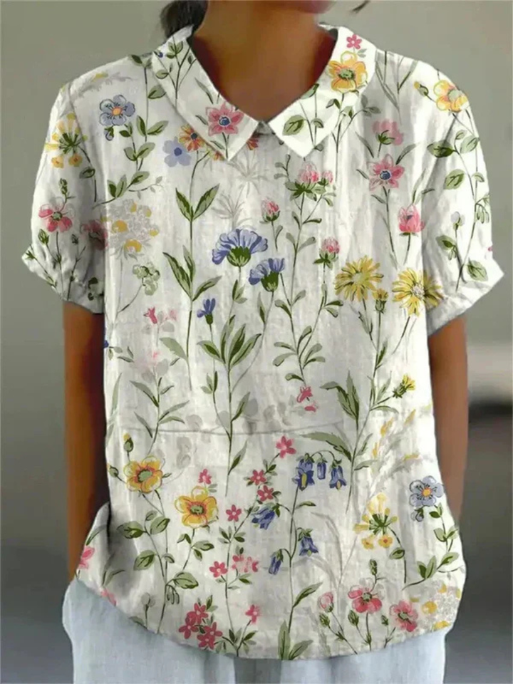 Mireya™ | Vintage Flower Print Shirt