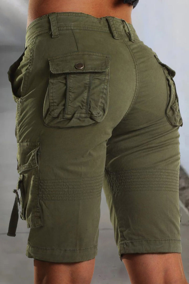 Stacy's™ Cargo Shorts met middellange taille