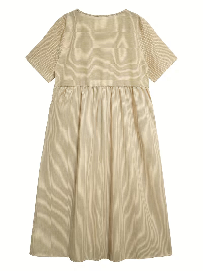 Myrren™ | Round-neck Striped Dress
