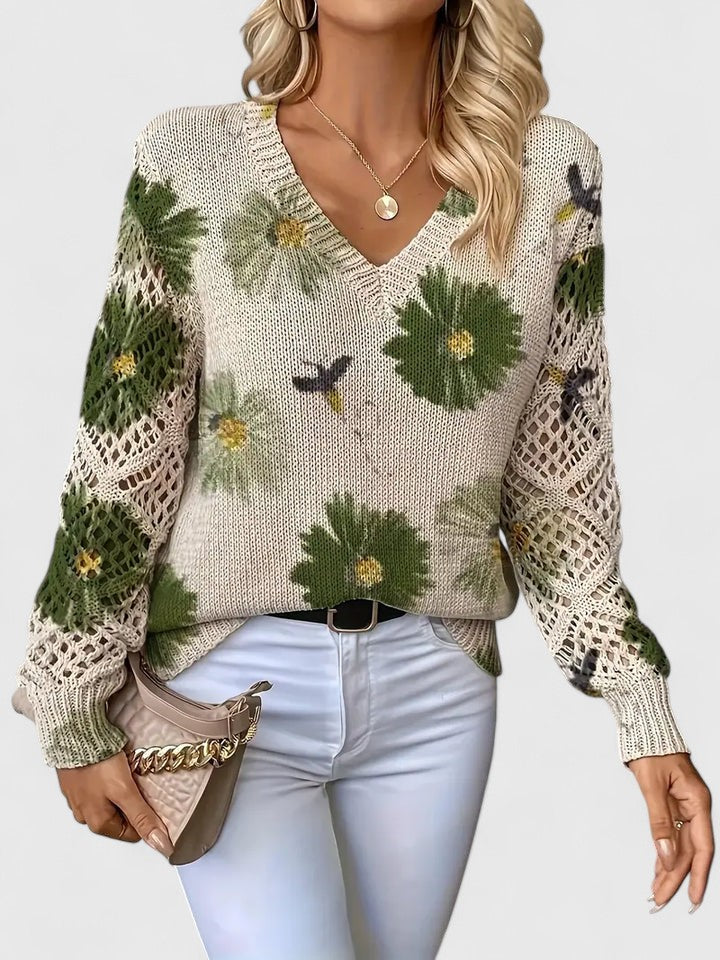 Esabella™ | Elegant Sweater with Floral Design
