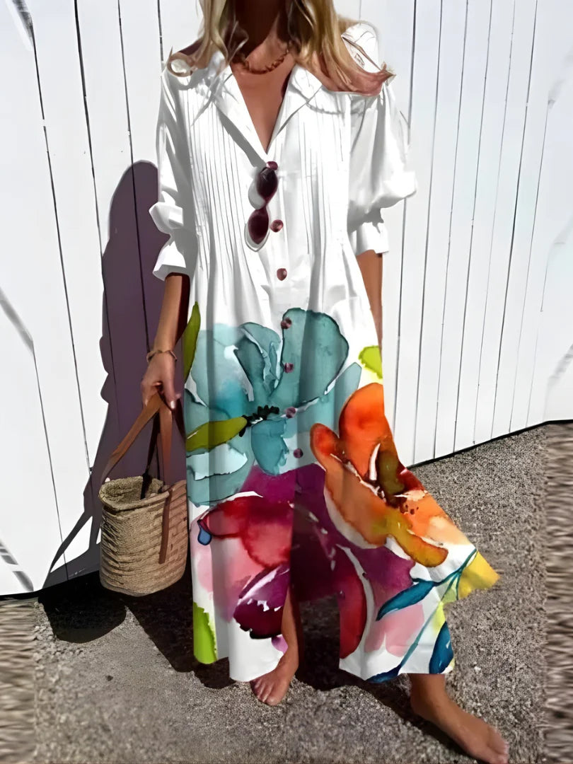 Welina™ | Artistic Pattern Flow Dress