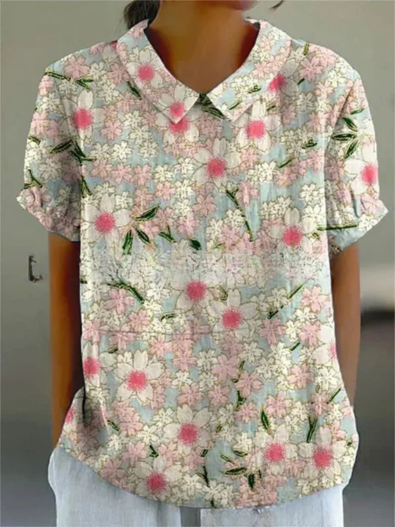 Mireya™ | Vintage Flower Print Shirt