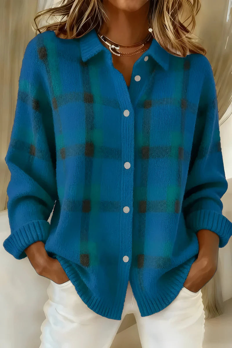  Lexi™ | Cheque Pattern Cardigan