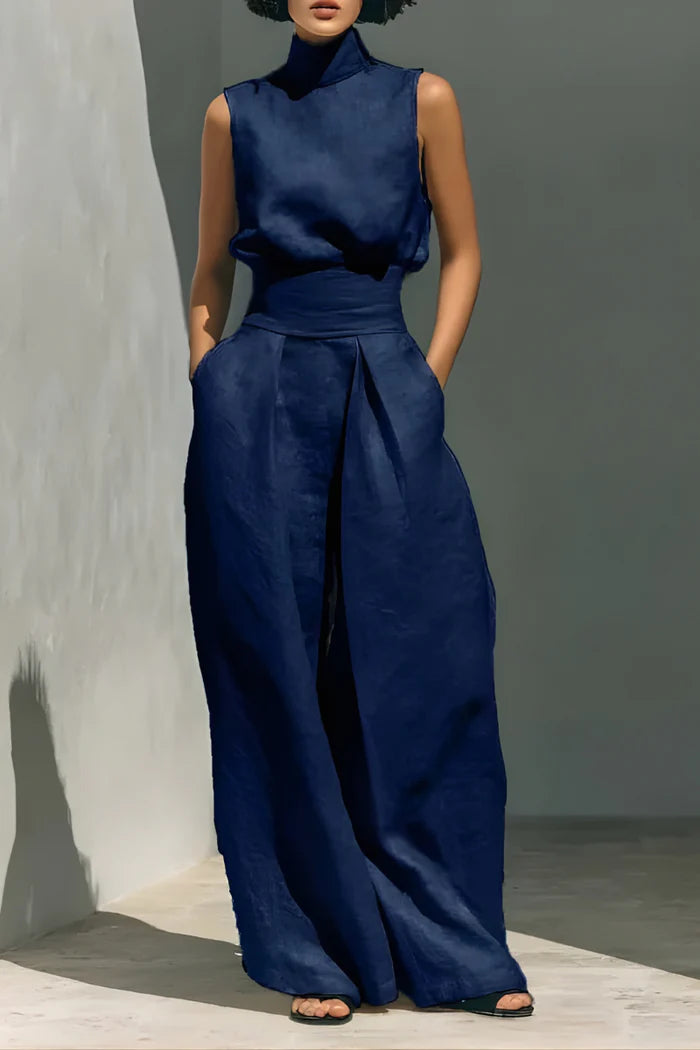 Fannie™ | Sleeveless High-Neck Jumpsuit