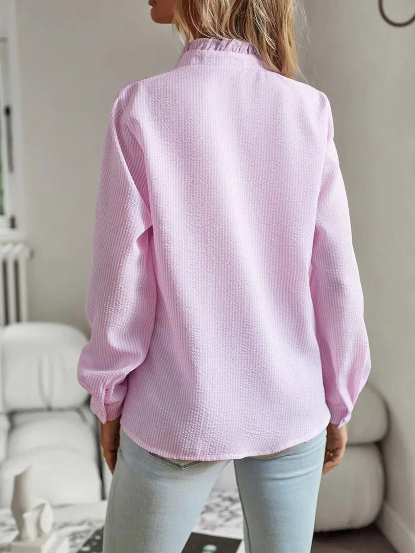 Fynessa™ | Elegant Ruffle Collar Blouse