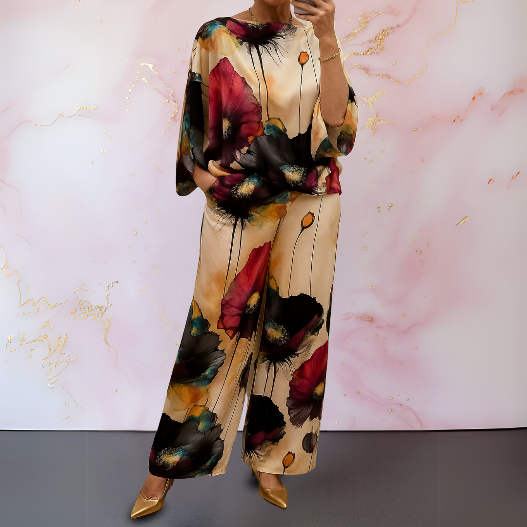 Maelora™ | Two-piece satin set for women
