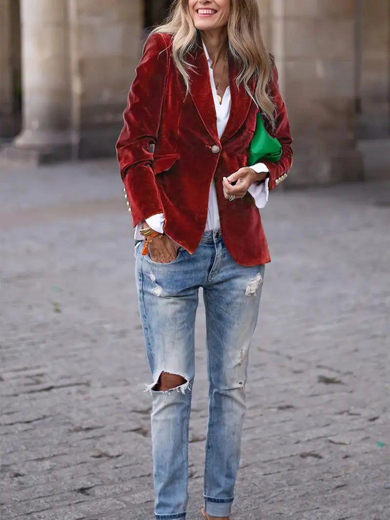 Florina™ | Classic Velvet Blazer